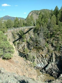 Suspension Bridge Crossing The Black Canyon Suspension Bridge Crossing The Black Canyon