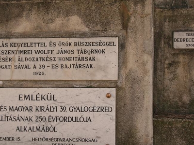 The monument of the 39th Hungarian infantry